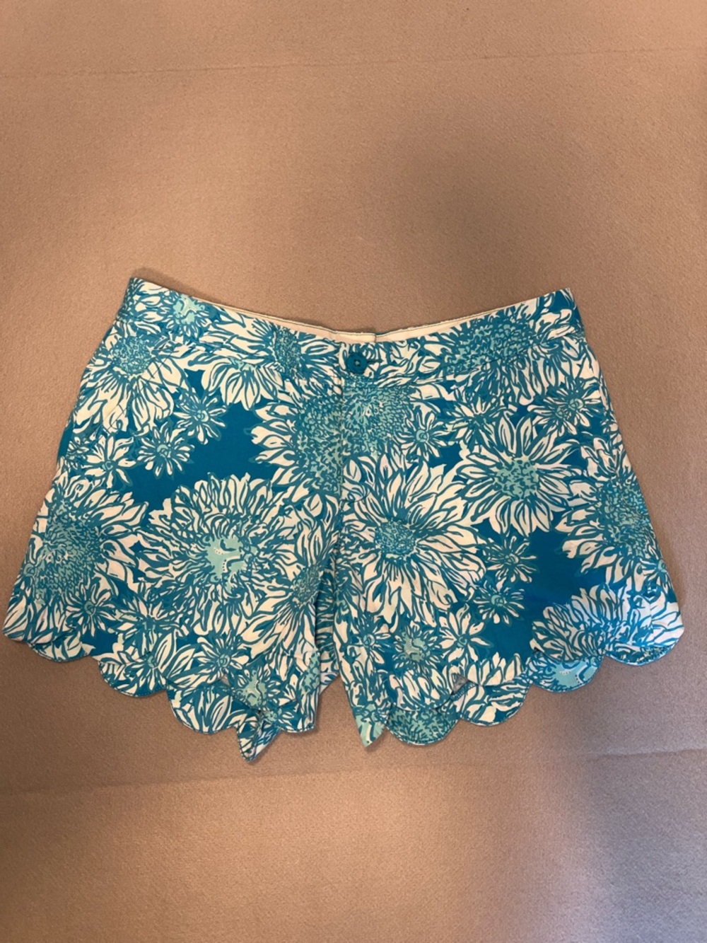 Lilly Pulitzer Buttercup Short Ariel Blue Lion In The Sun Size 4